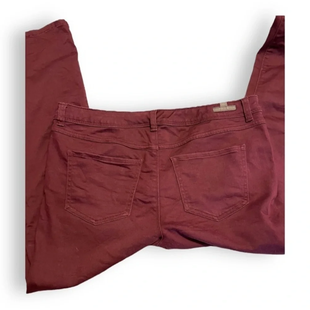 Lauren Conrad Maroon Skinny Jeans Size 14 - Picture 3 of 8